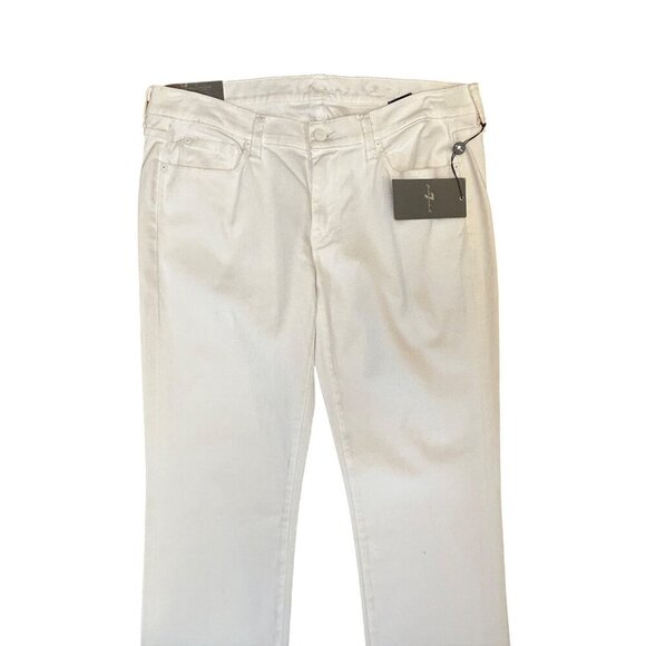 7 For All Mankind Straight Leg Jeans Clean White 31 NWT - Picture 2 of 7